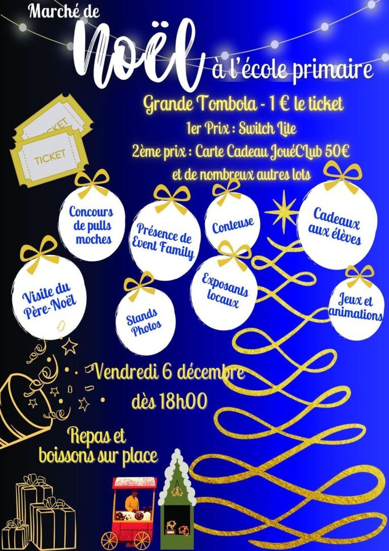 Marché de Noel de l'école primaire - Vendredi 06 décembre - Beauvoisin