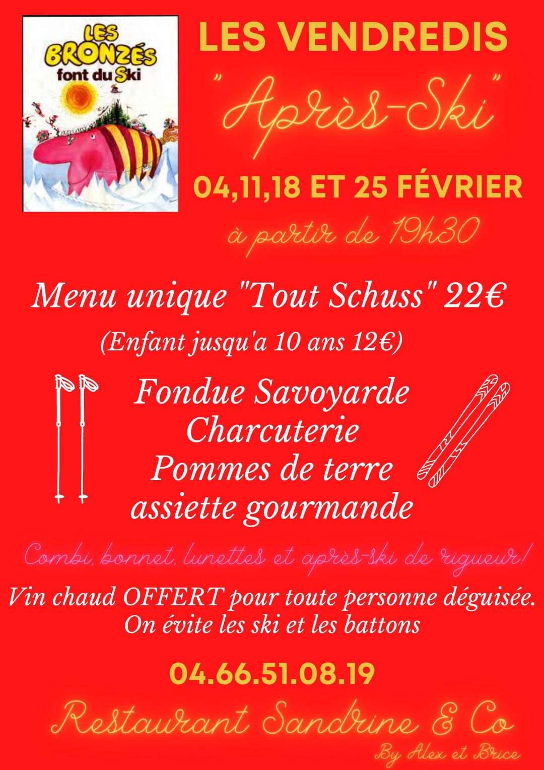 Février vendredis Fondue savoyarde - Vauvert - Sandrine & Co