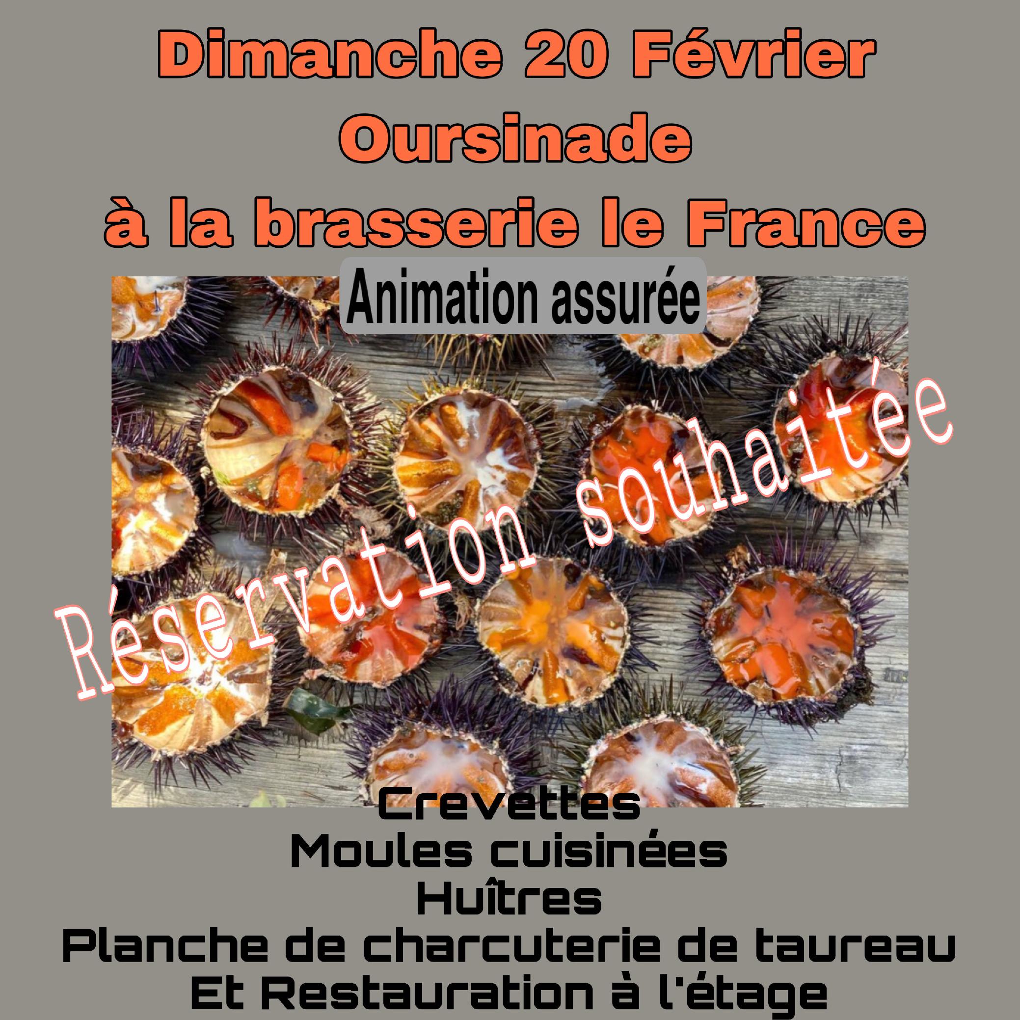 Dimanche 20 février - Repas Oursins à Aimargues