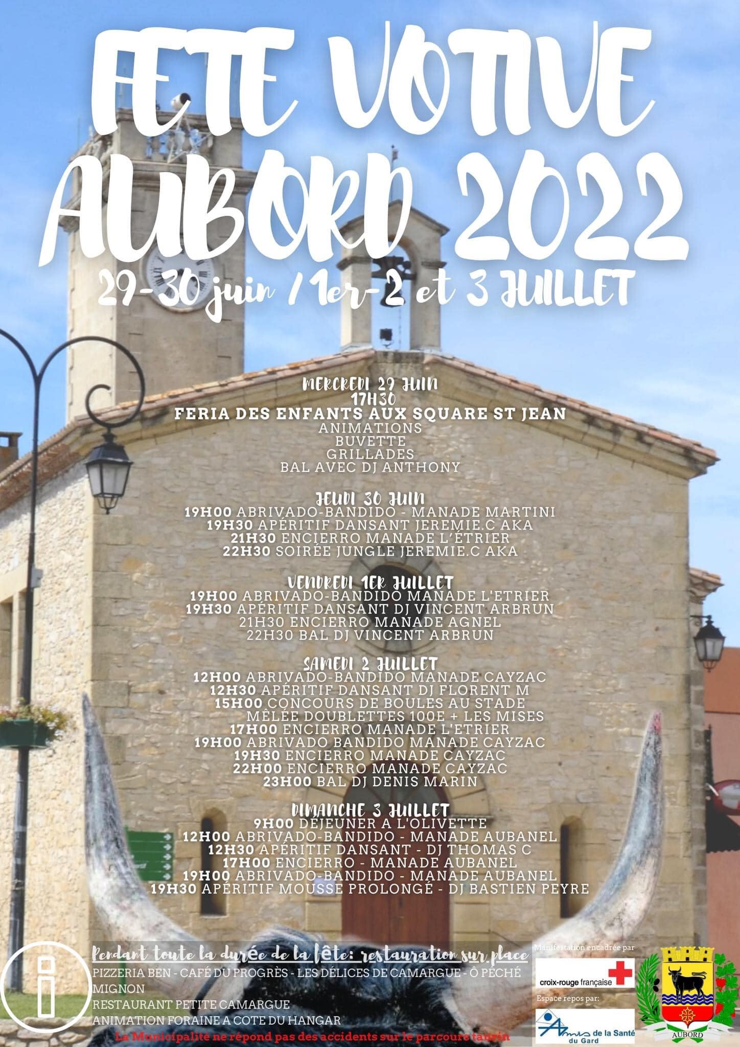 Fete votive à Aubord - Du 29 juin au 03 juillet 2022