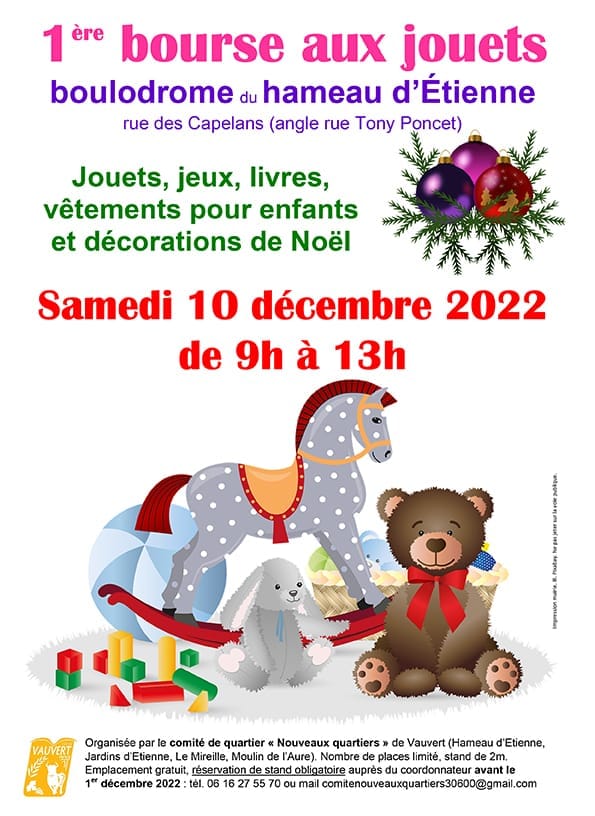 Bourse aux jouets Vauvert - 10 décembre 2022