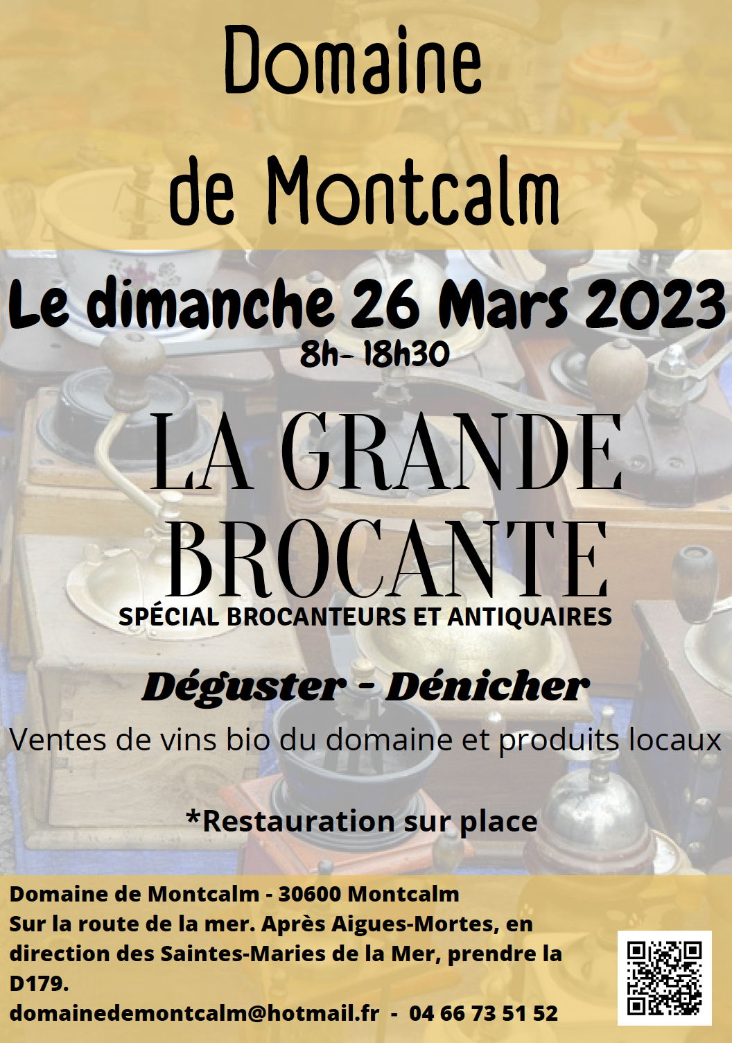 Brocante - Domaine de Montcalm - 26 mars 2023