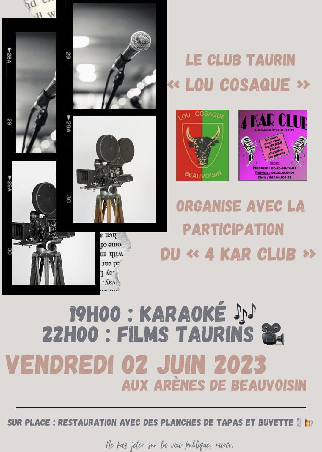 Fete du club taurin Lou Cosaque Beauvoisin - Les 03 et 04 juin 2023