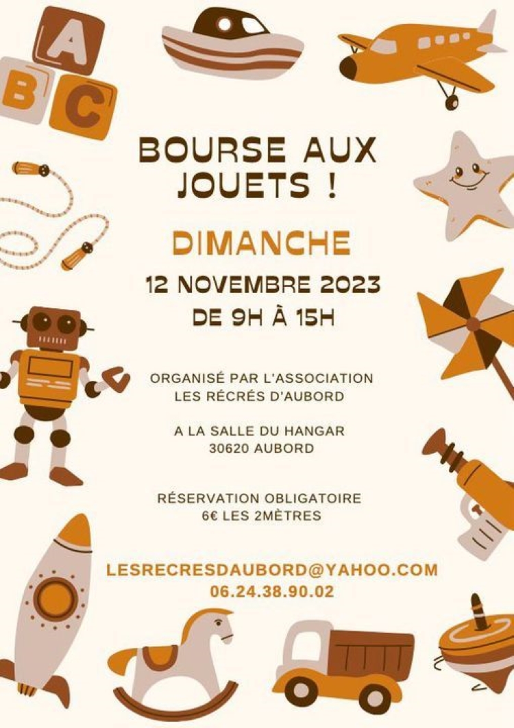 Bourse aux jouets dimanche 12 novembre à Aubord