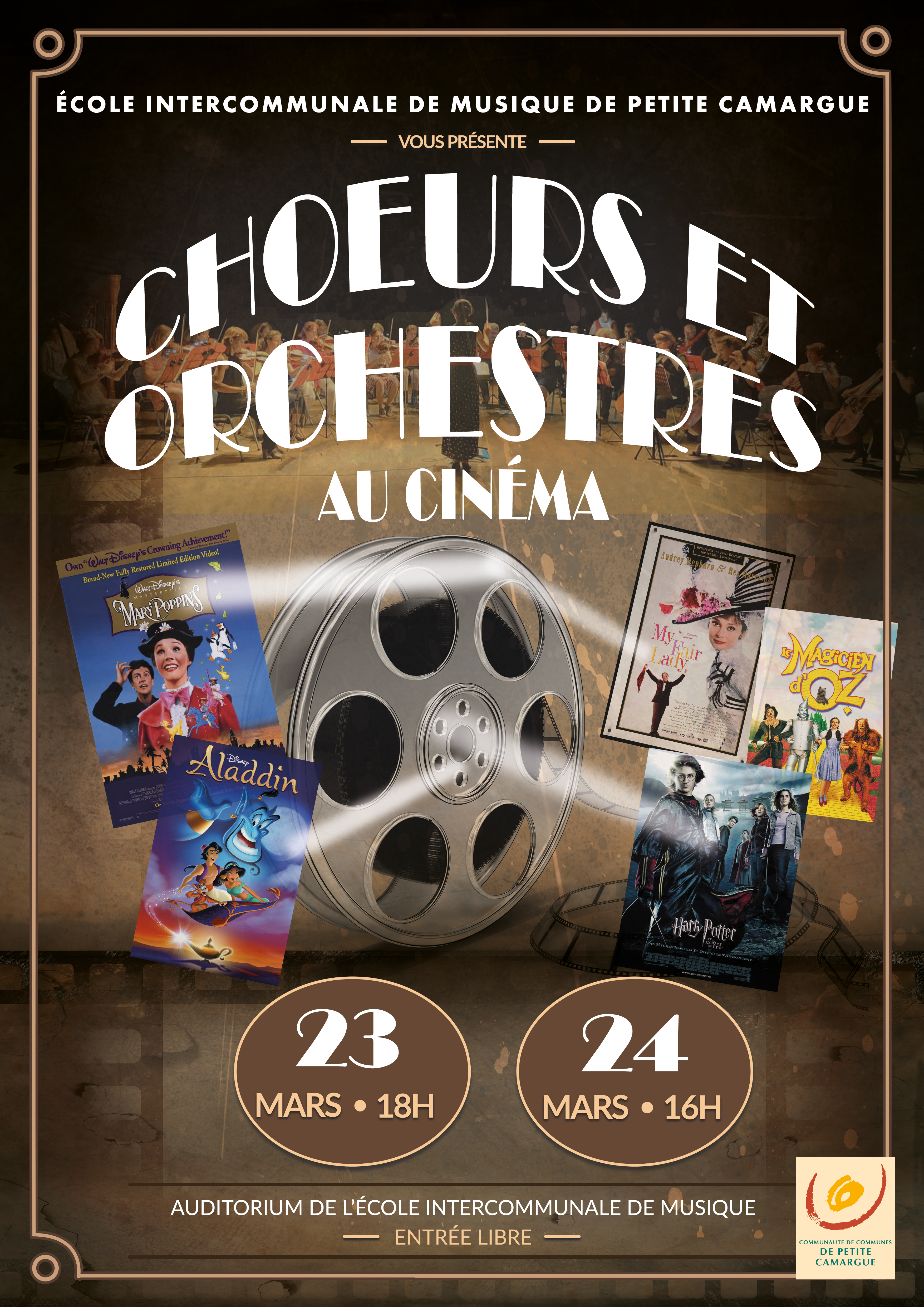 Chœurs et Orchestres au Cinéma - 23 et 24 mars à Vauvert