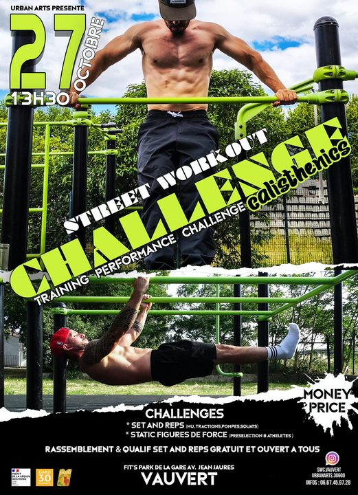 Street Workout Challenge 27 octobre à Vauvert