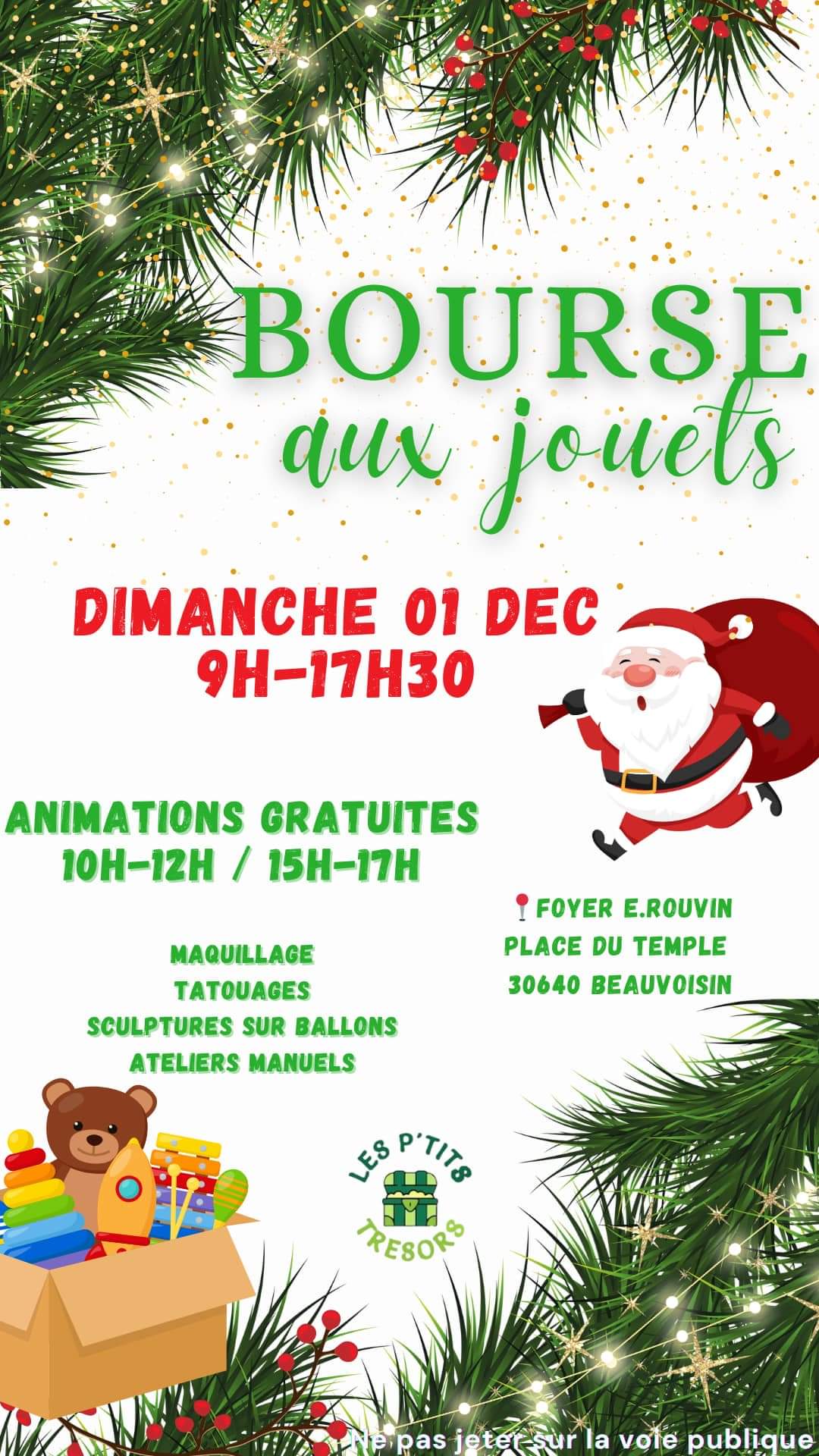 Bourse aux jouets - Dimanche 01 décembre - Beauvoisin