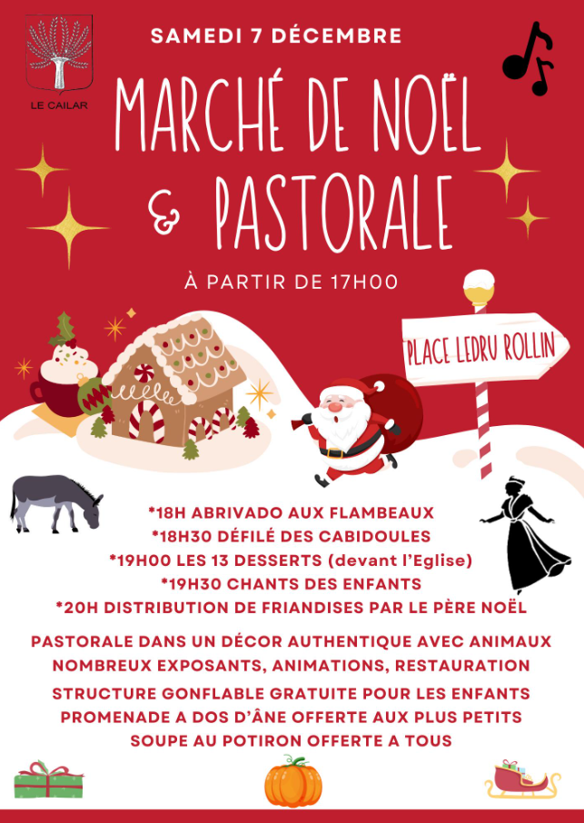 Marché de Noël nocturne et Pastorale le Cailar samedi 07 décembre