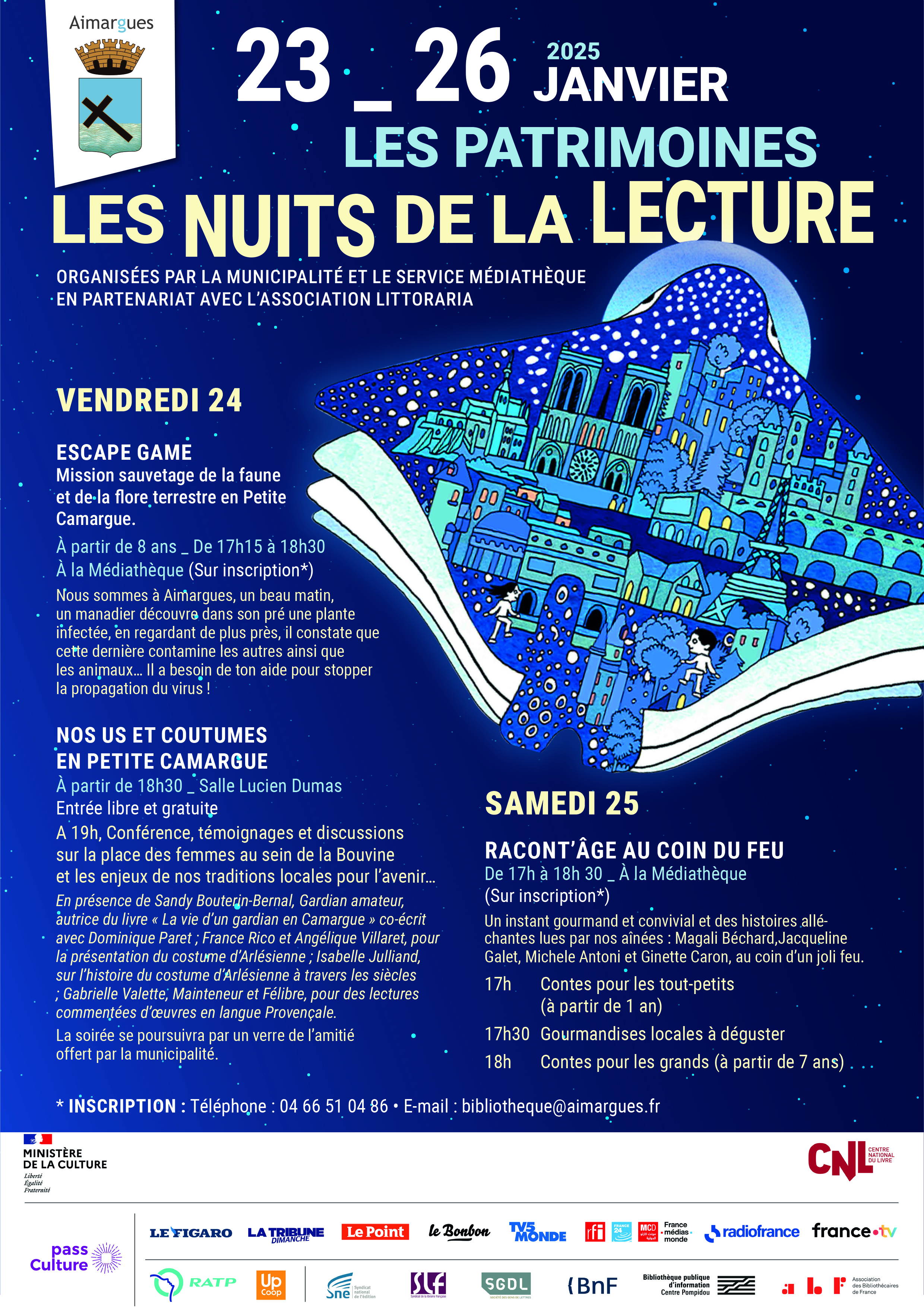 Nuit de la lecture Aimargues janvier 2025