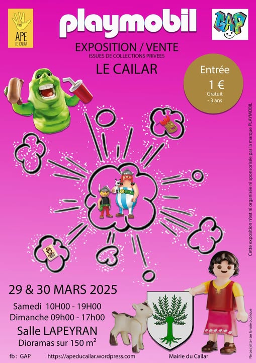 Exposition Playmobil - 29 et 30 mars 2025 - Le Cailar