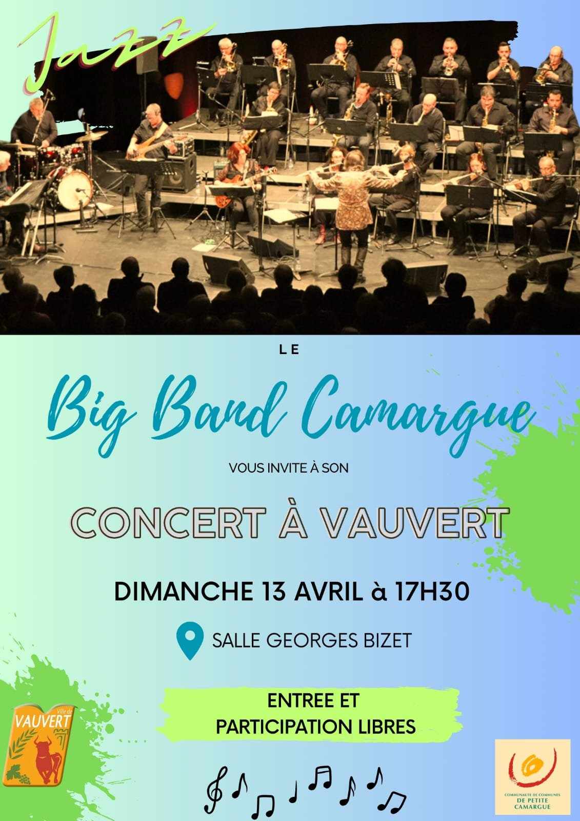Concert du Big Band de Camargue - 13 avril à Vauvert