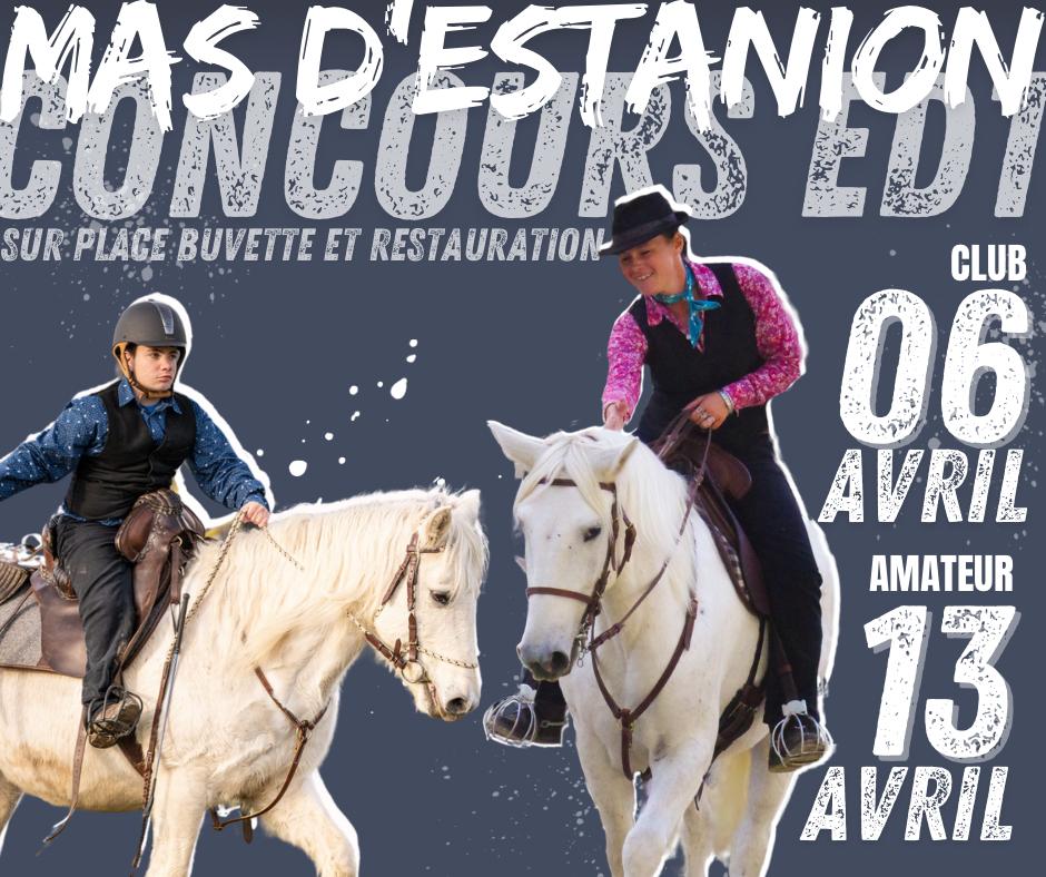 Concours d'équitation au Mas d'Estanion - Les 6 et 13 avril à Aimargues