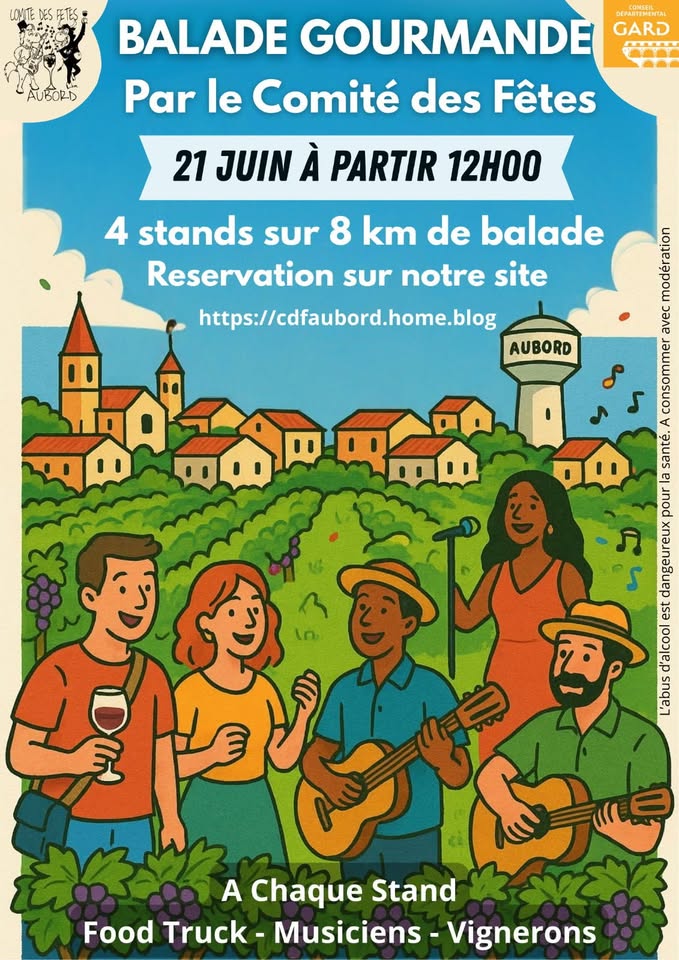 Balade gourmande samedi 21 juin Aubord