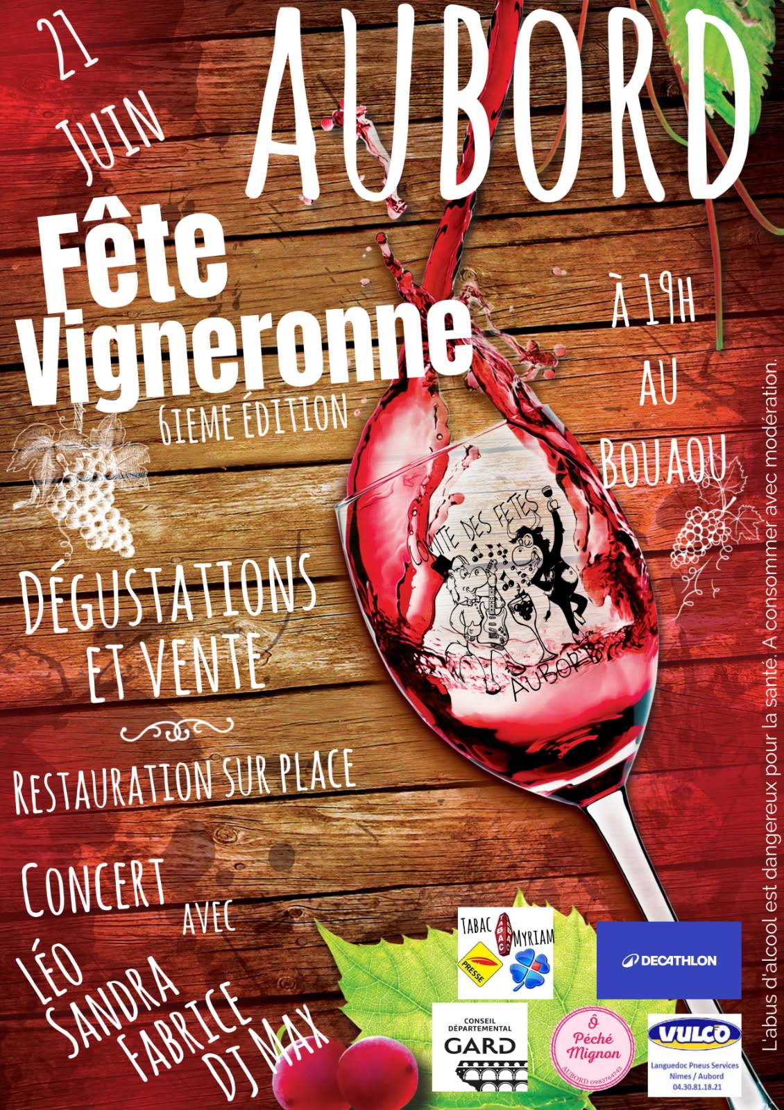 Fête vigneronne samedi 21 juin 2025 à Aubord
