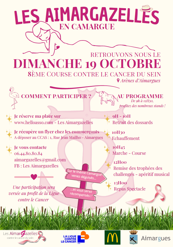 Course contre le cancer du sein à Aimargues - Dimanche 19 octobre 2025