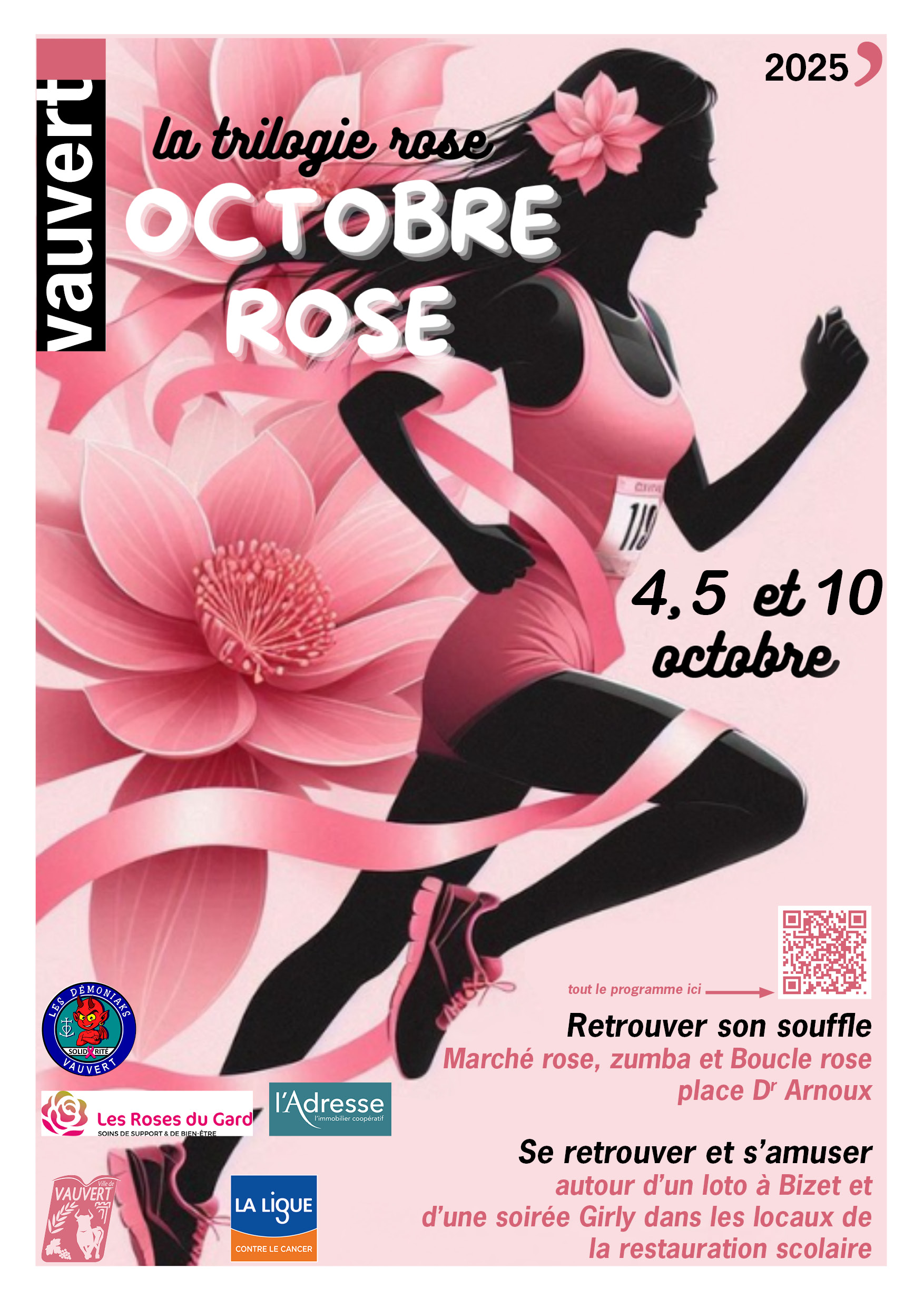 Octobre Rose - Vauvert - Les 04, 05 et 10 octobre 2025