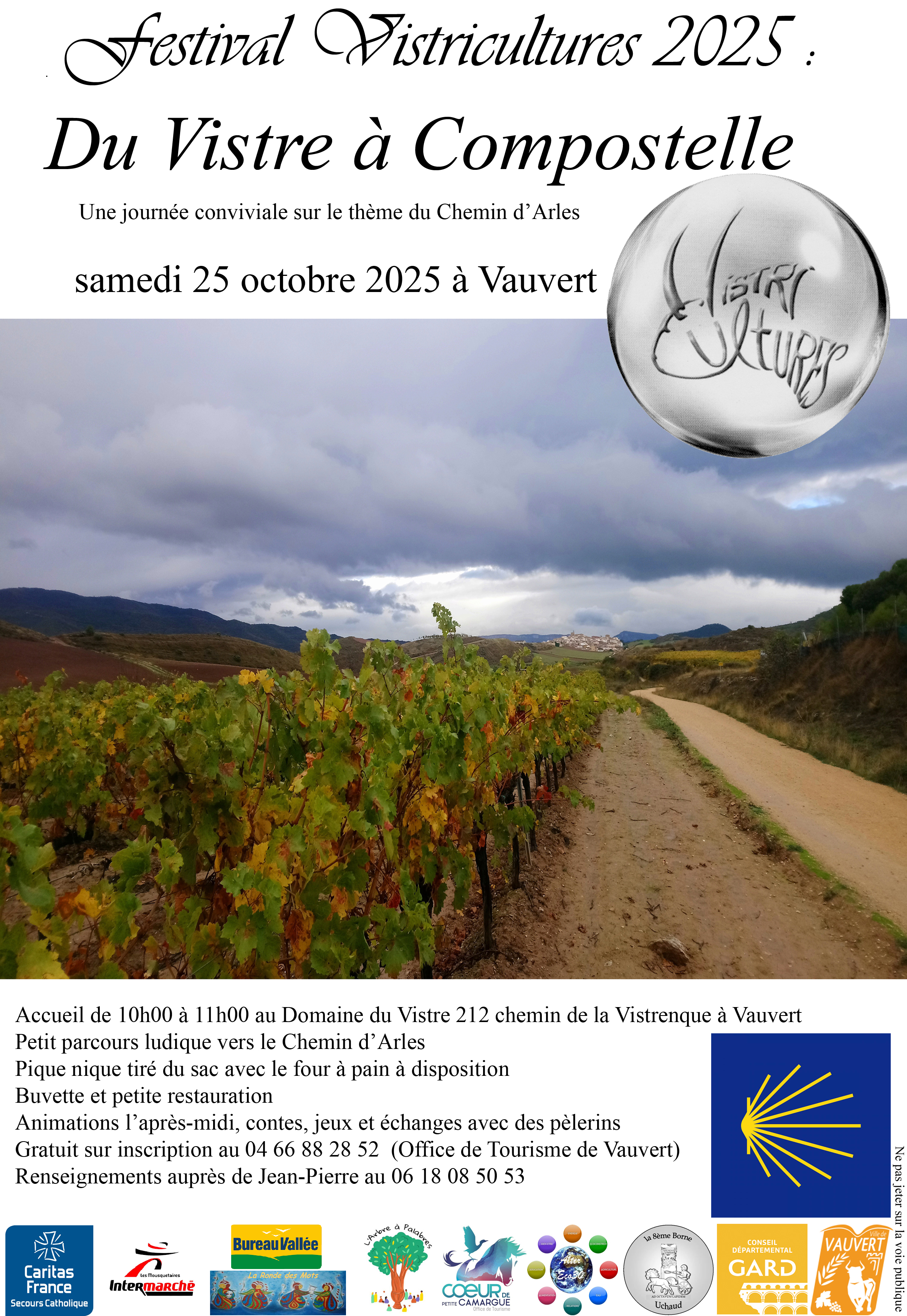 Du Vistre à Compostelle - Samedi 25 octobre à Vauvert