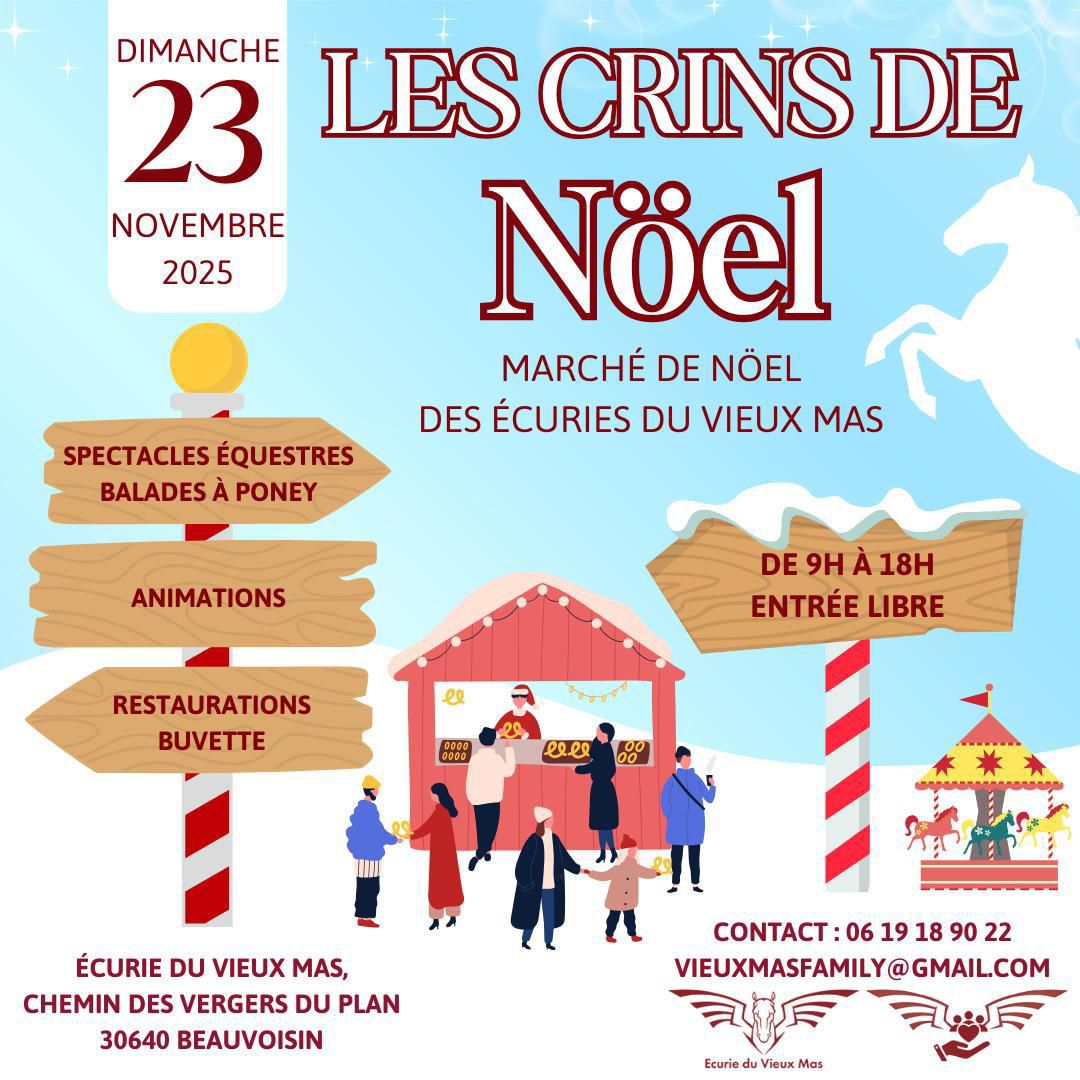 Marché de Noël - Ecuries du Vieux Mas - Dimanche 23 novembre à Beauvoisin