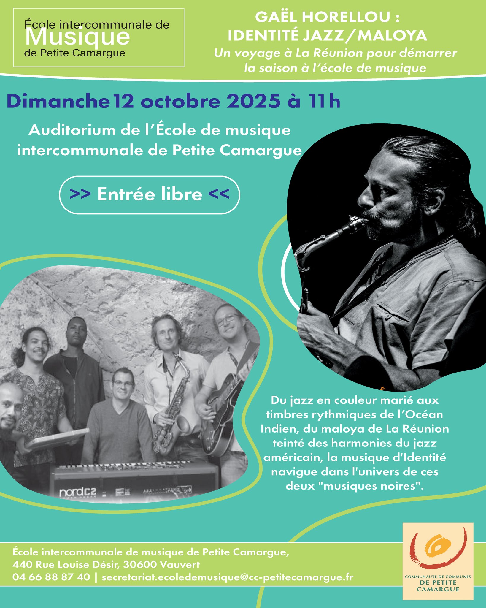 Concert de musique - Gaël Horellou : Identité Jazz/Maloya