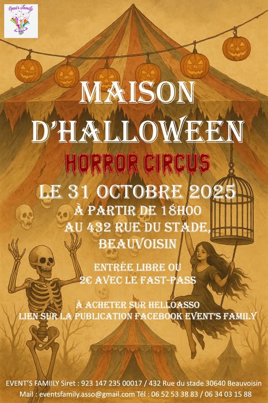 Maison d'Halloween 31 octobre Beauvoisin