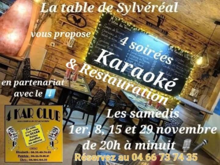 Soirées karaoké à la Table de Sylvéréal
