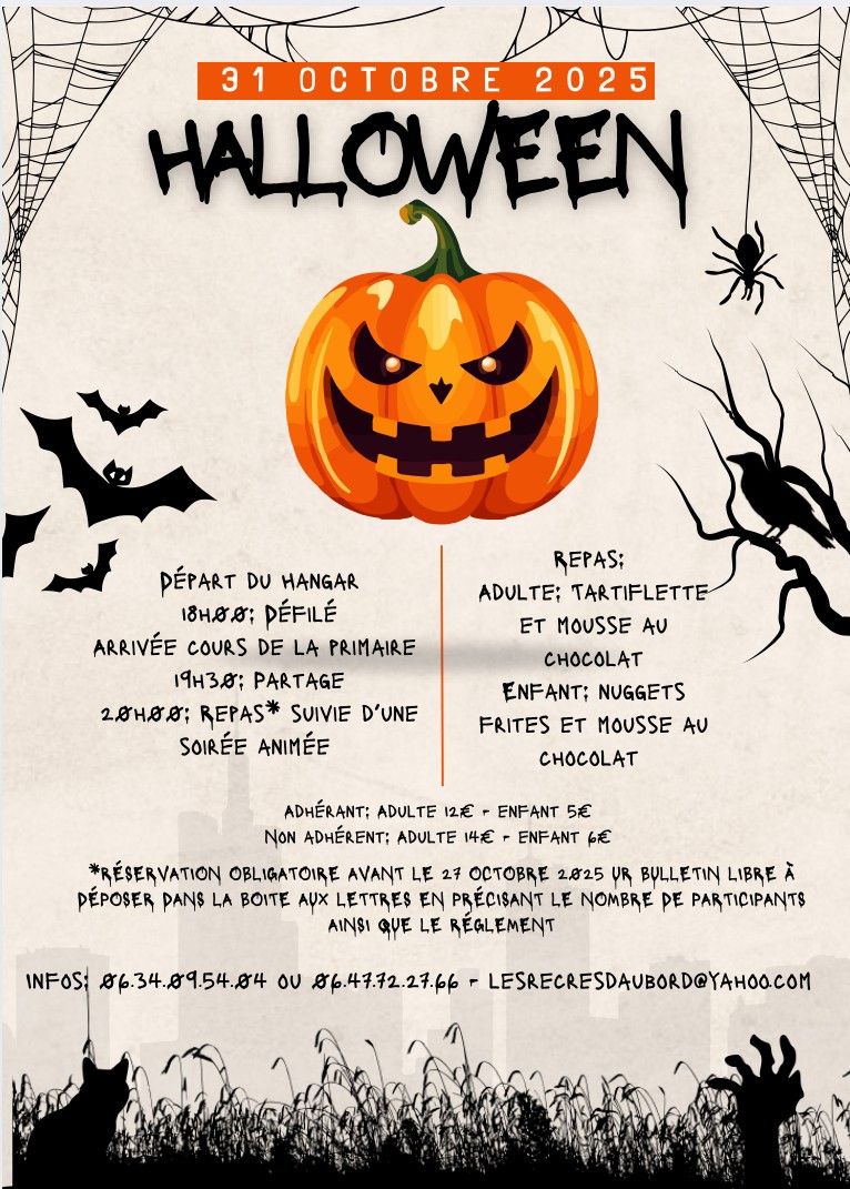 Soirée d'Halloween - Vendredi 31 octobre à Aubord