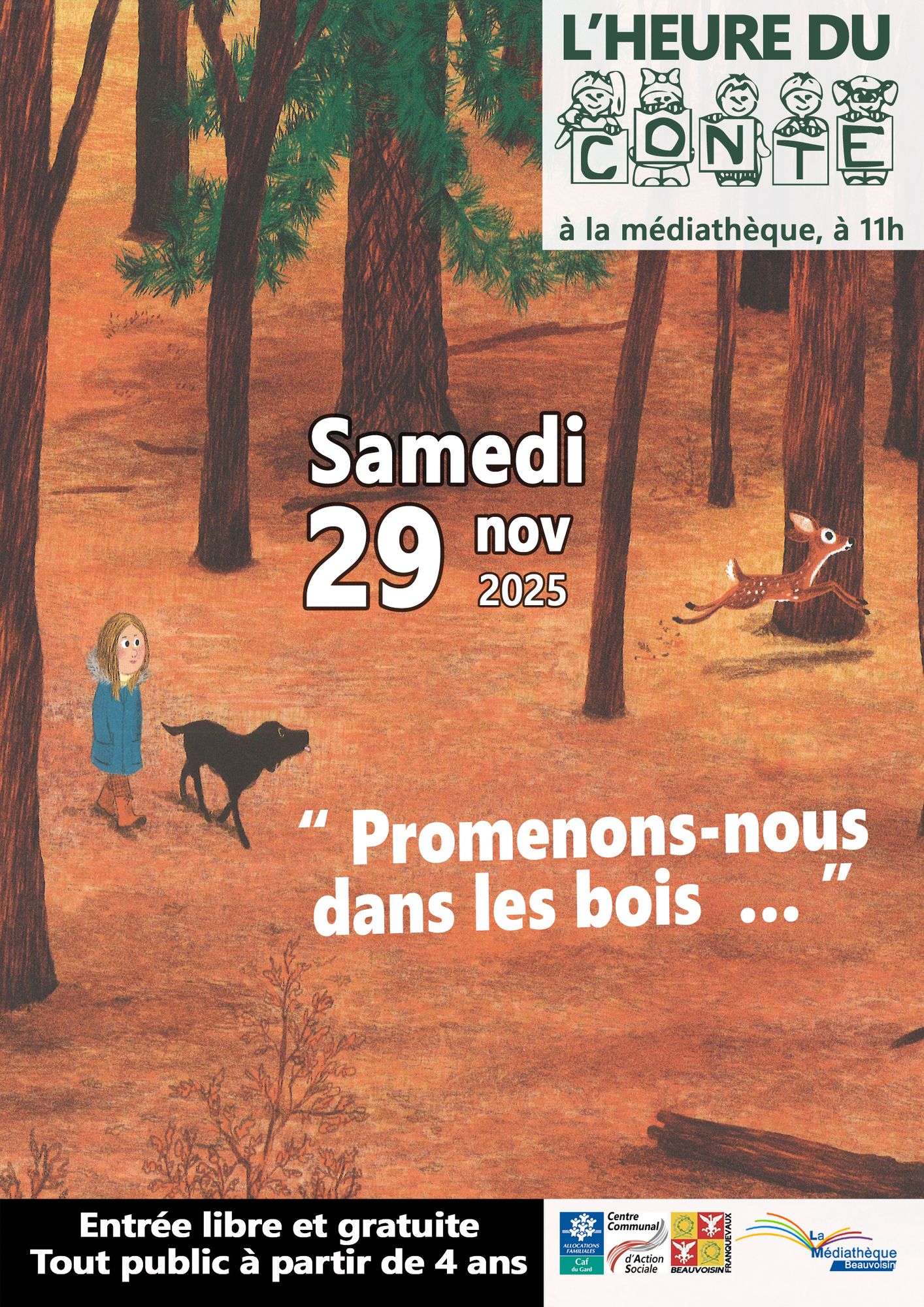 Heure du conte Médiathèque Beauvoisin