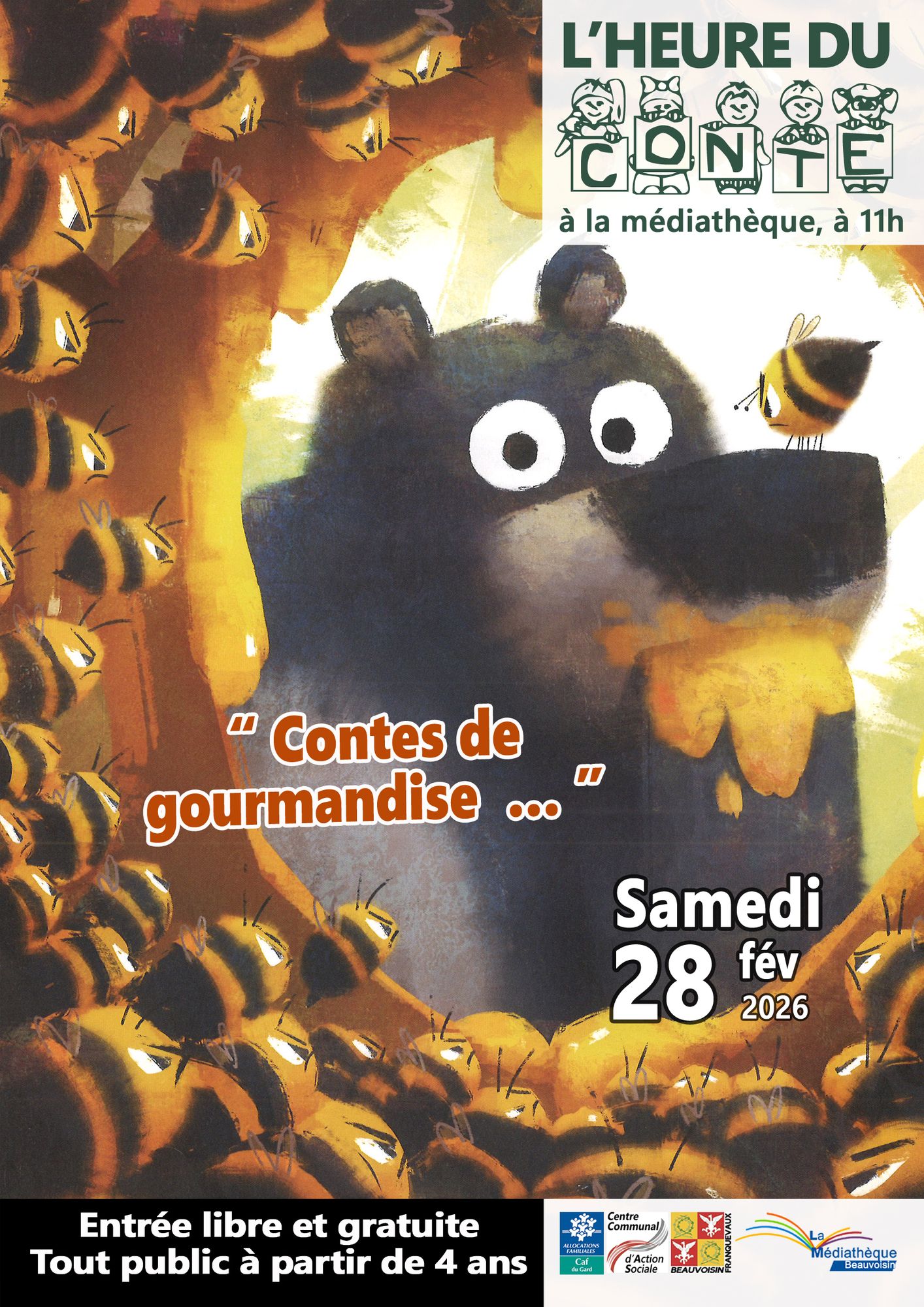 Heure du conte Médiathèque Beauvoisin