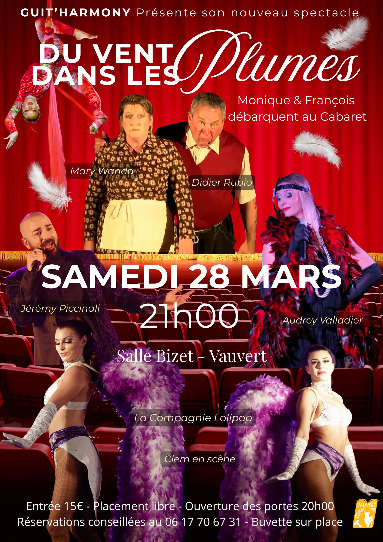 Guit'Harmony présente du vent dans les plumes - Samedi28 mars à Vauvert
