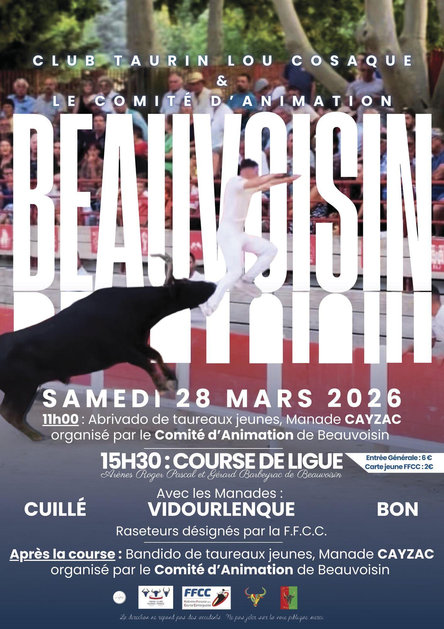 Journée taurine Beauvoisin 28 mars 2026