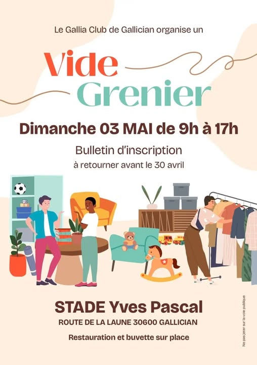 Vide Grenier du Gallia Club - Dimanche 03 mai 2026