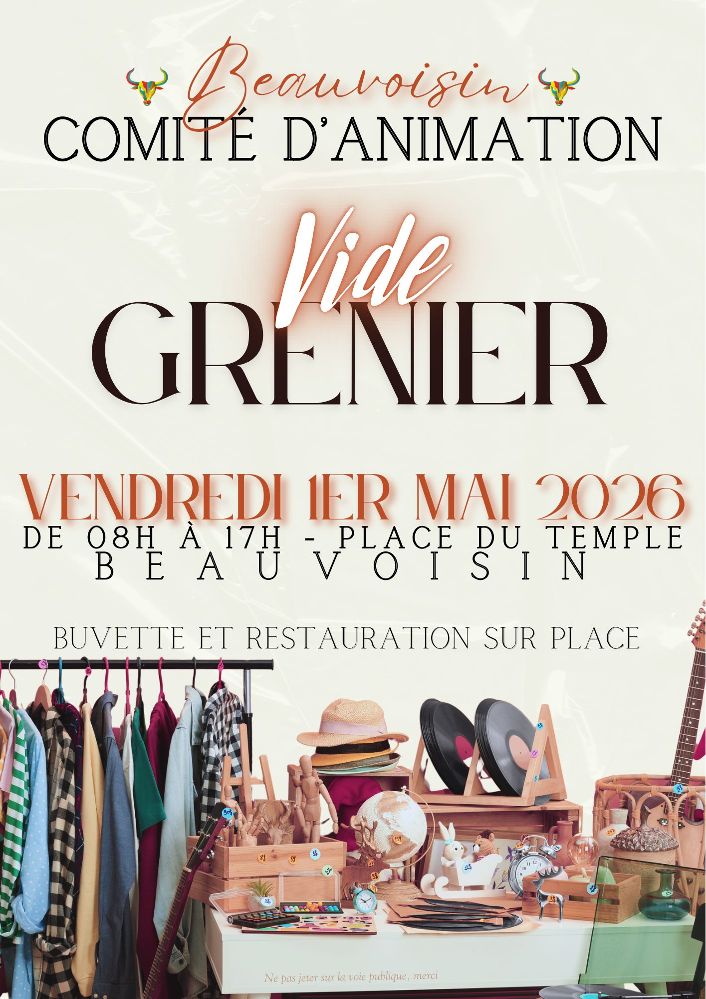 Vide grenier 1er mai à Beauvoisin