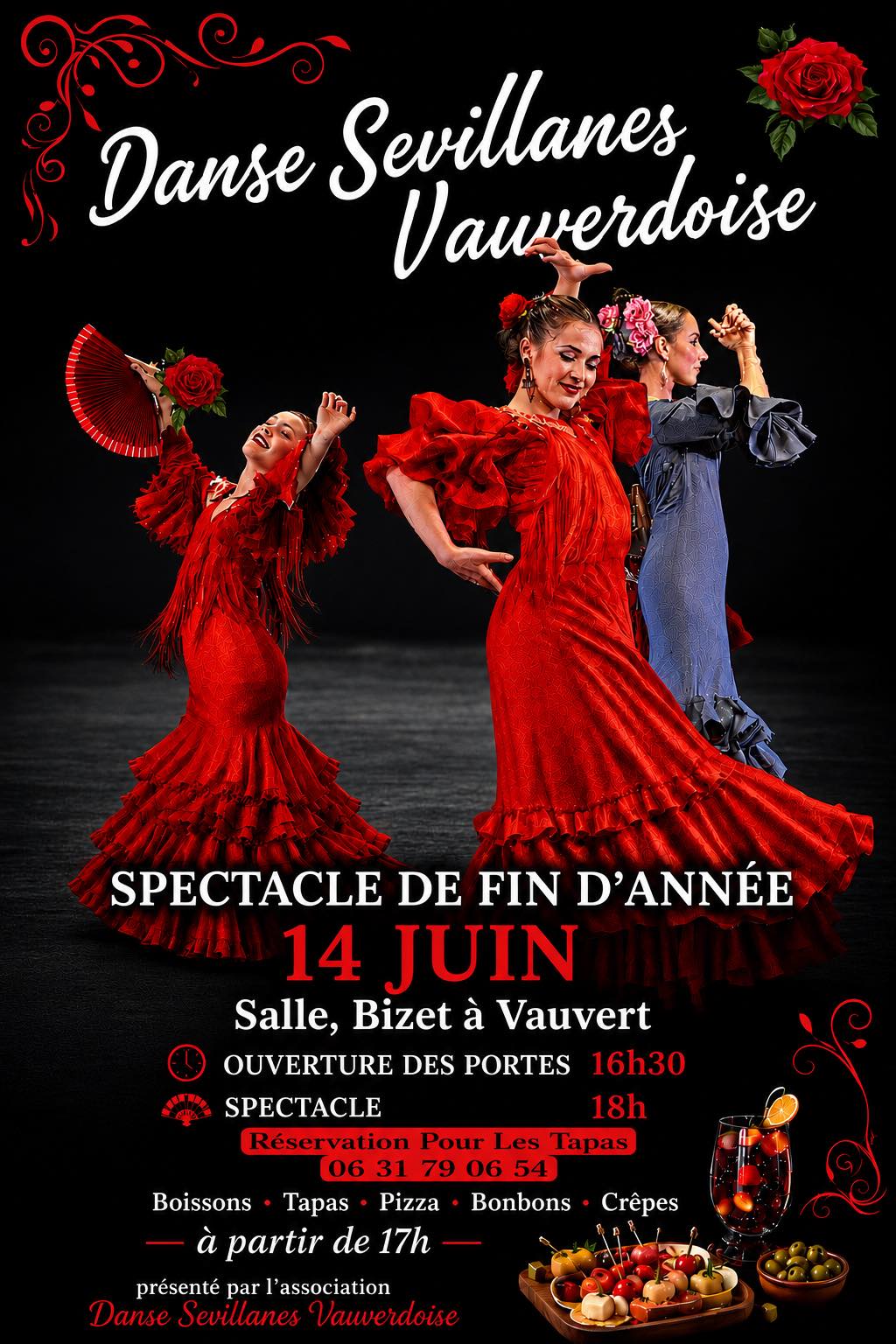 Spectacle de fin d'année - Danse Sevillanes Vauverdoise - Dimanche 14 juin à Vauvert