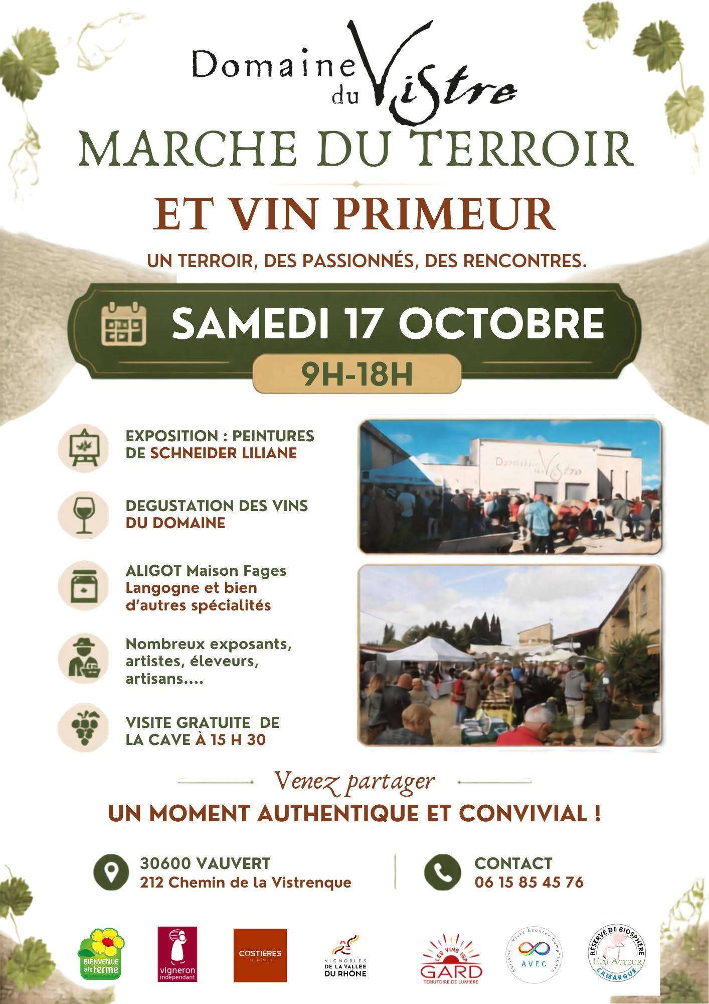 17 octobre Marché du Terroir et vin primeur
