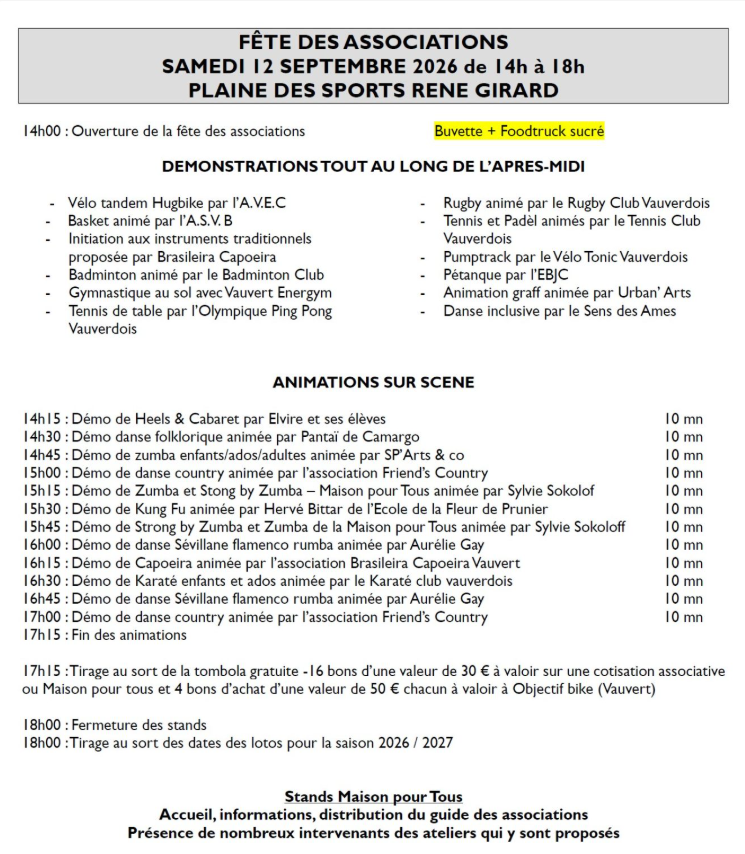 Fête des associations - Samedi 12 septembre à Vauvert