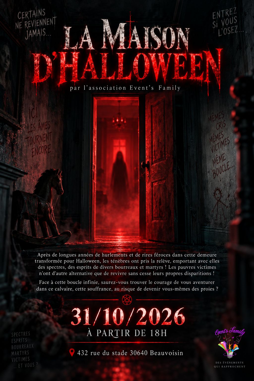 Maison d'Halloween 31 octobre Beauvoisin