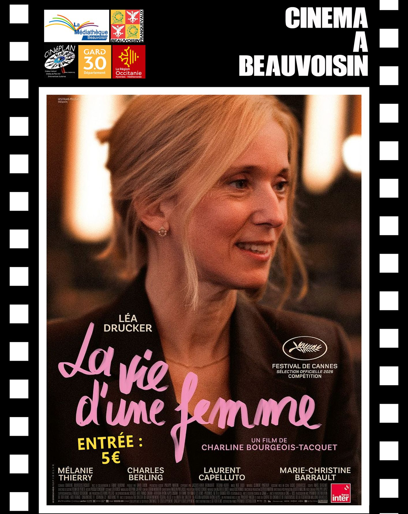 Cinéma à Beauvoisin  - "La vie d'une femme" 