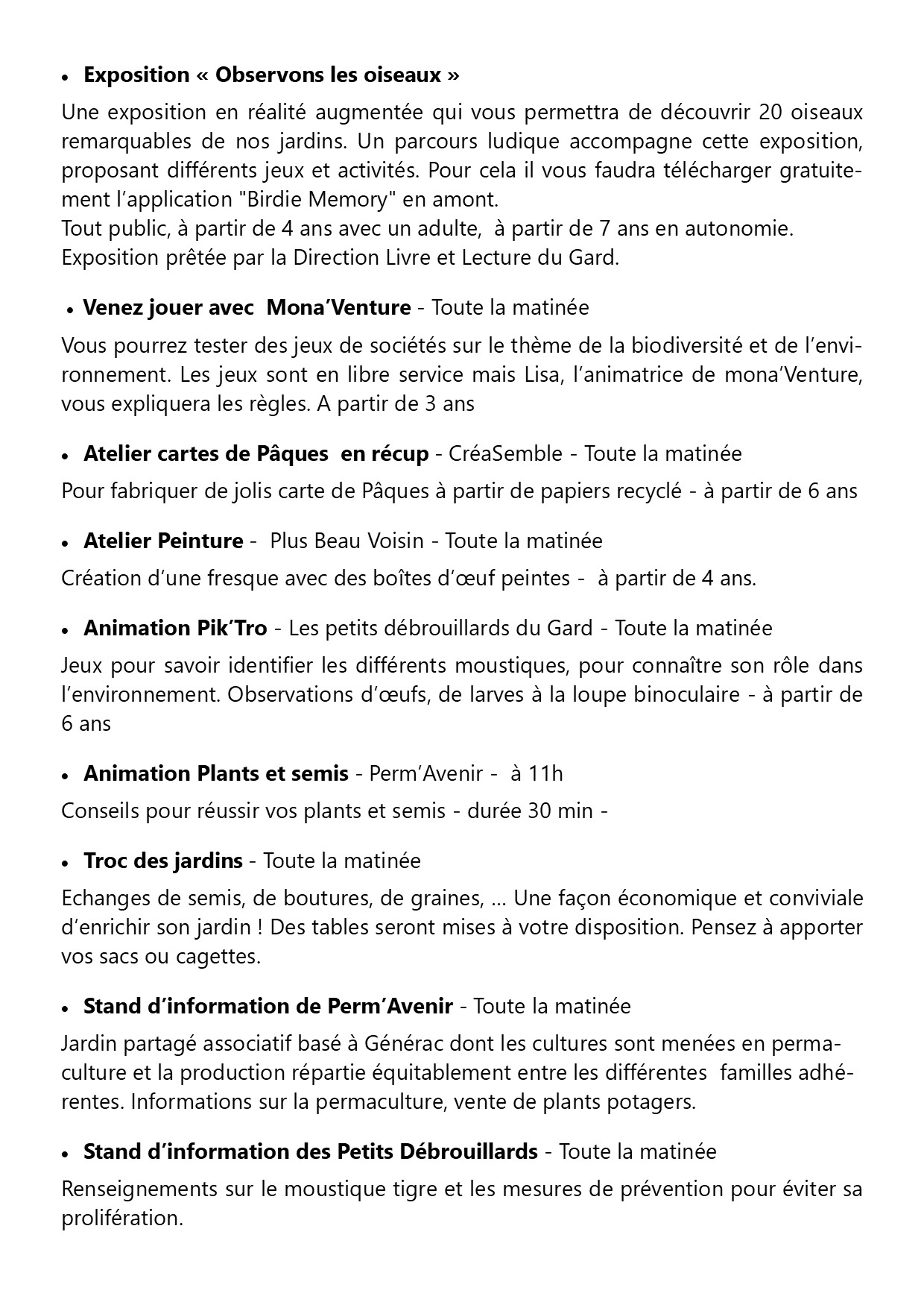 Instants durables à Beauvoisin  Festival dédié à l’environnement et au développement durable.  De 09h00 à 13h00
