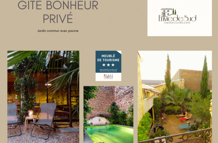 location meublé de tourisme "Bonheur privé" Envie de sud Vauvert 