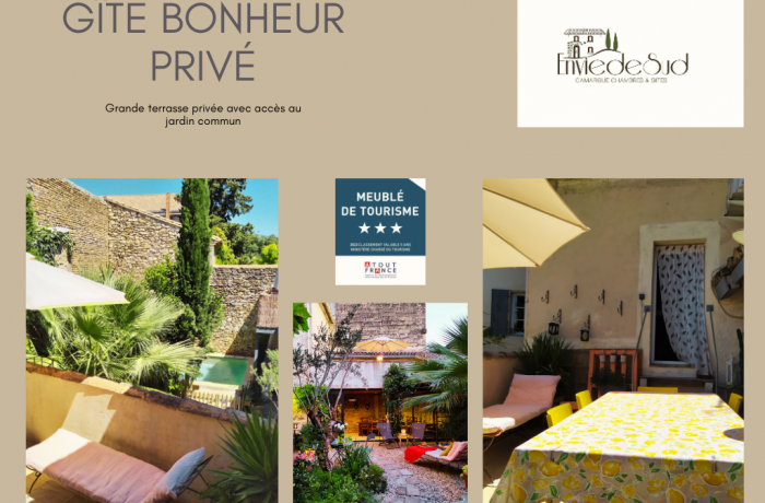 location meublé de tourisme "Bonheur privé" Envie de sud Vauvert 