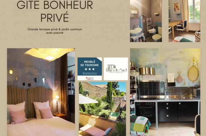 location meublé de tourisme "Bonheur privé" Envie de sud Vauvert 